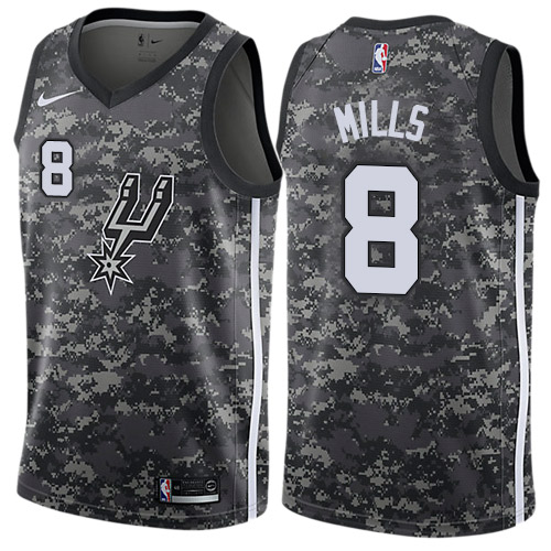 Personalized Spurs #8 Patty Mills Black NBA Swingman City Edition 2018 19 Jersey