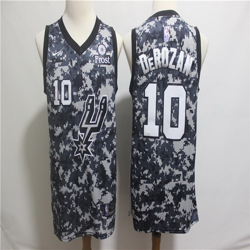 Personalized Spurs 10 DeMar DeRozan Camo 2018-19 City Edition Swingman Jersey