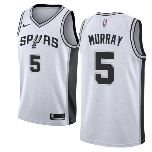 Personalized Spurs #5 Dejounte Murray White NBA Swingman Association Edition Jersey