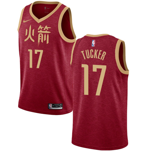 Personalized Rockets #17 PJ Tucker Red NBA Swingman City Edition 2018 19 Jersey