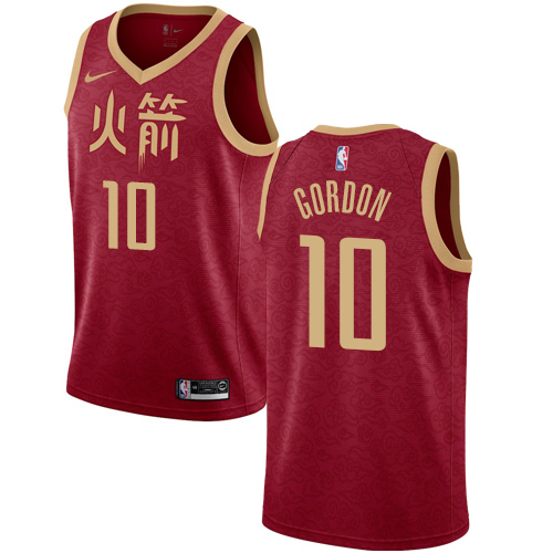 Personalized Rockets #10 Eric Gordon Red NBA Swingman City Edition 2018 19 Jersey