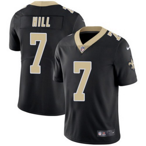 Personalized Men’s New Orleans Saints #7 Taysom Hill Untouchable Limited Black Jersey