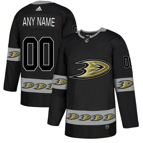 Personalized Anaheim Ducks Black Men’sized Team Logos Fashion Jersey