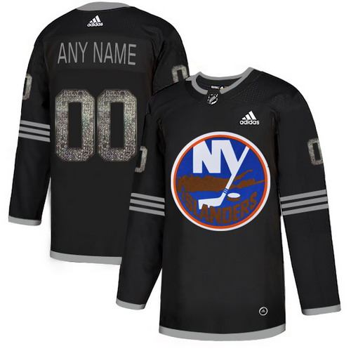 Personalized Islanders Black Shadow Logo Print Men’sized Jersey