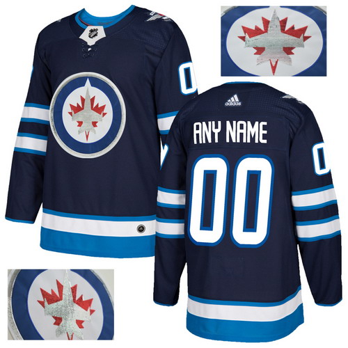 Personalized Jets Men’sized Navy With Special Glittery Logo Jersey