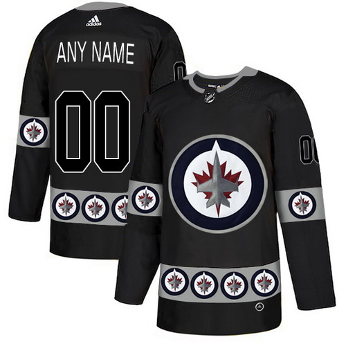 Personalized Winnipeg Jets Black Men’sized Team Logos Fashion Jersey