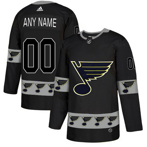 Personalized St. Louis Blues Black Men’sized Team Logos Fashion Jersey
