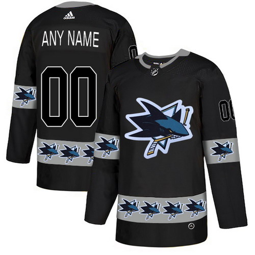 Personalized San Jose Sharks Black Men’sized Team Logos Fashion Jersey