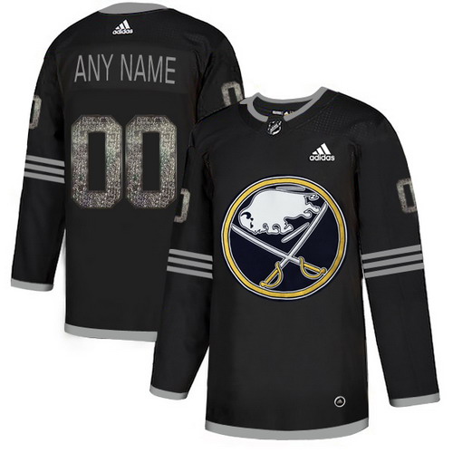 Personalized Sabres Black Shadow Logo Print Men’sized Jersey