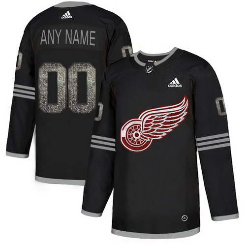Personalized Red Wings Black Shadow Logo Print Men’sized Jersey