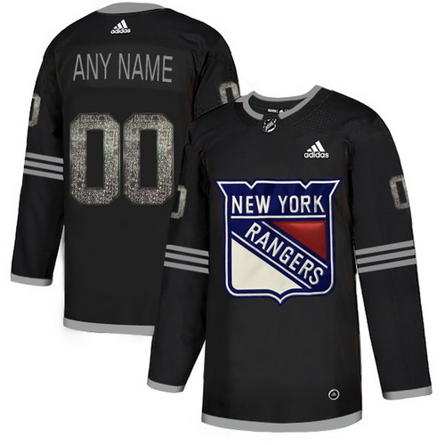Personalized Rangers Black Shadow Logo Print Men’sized Jersey