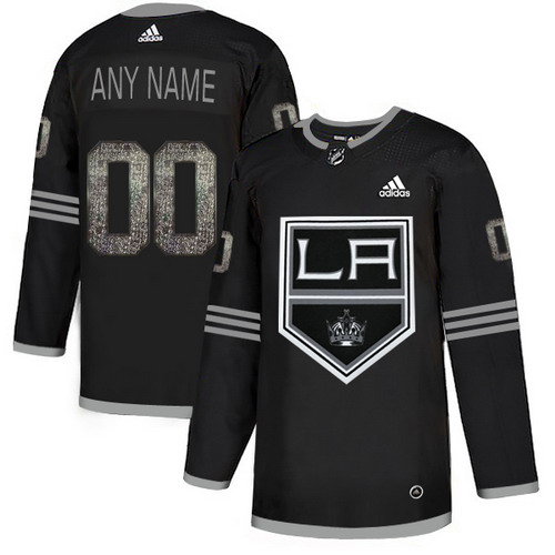 Personalized Kings Black Shadow Logo Print Men’sized Jersey