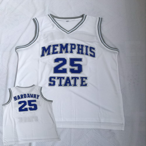 Personalized Memphis Tigers 25 Penny Hardaway White College Basketball Jersey