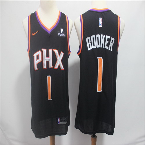 Personalized Suns 1 Devin Booker Black Swingman Jersey