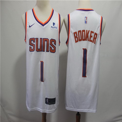 Personalized Suns 1 Devin Booker White Swingman Jersey