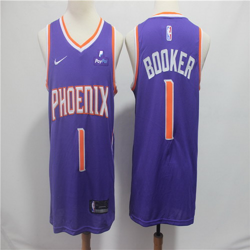 Personalized Suns 1 Devin Booker Purple Swingman Jersey