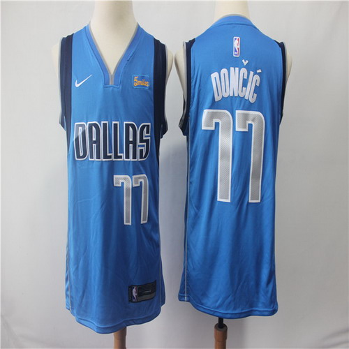 Personalized Mavericks 77 Luka Doncic Royal Swingman Jersey