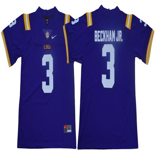 Personalized LSU Tigers 3 Odell Beckham Jr. Purple College Football Jersey
