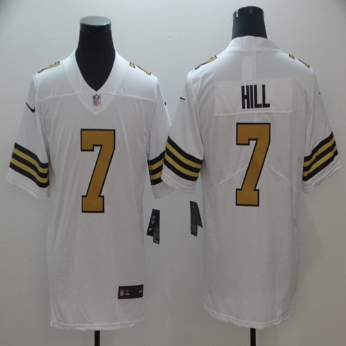 Personalized Saints 7 Taysom Hill White Color Rush Limited Jersey