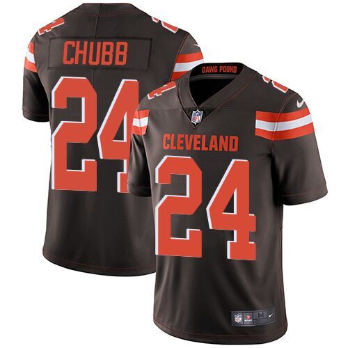 Personalized Browns 24 Nick Chubb Brown Untouchable Limited Jersey