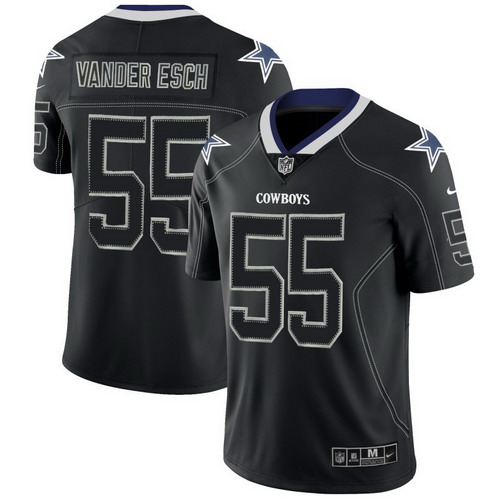 Personalized Cowboys 55 Leighton Vander Esch Black Shadow Legend Limited Jersey