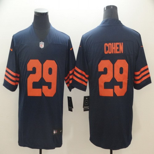 Personalized Bears 29 Tarik Cohen Navy Throwback Untouchable Limited Jersey