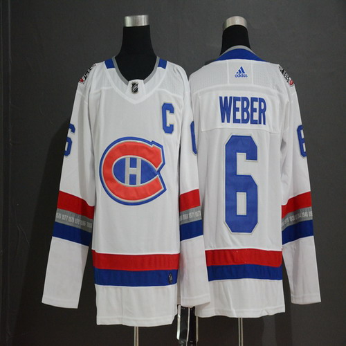 Personalized Canadiens 6 Shea Weber White 2017 NHL 100 Classic Jersey