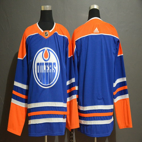 Personalized Oilers Blank Royal Jersey