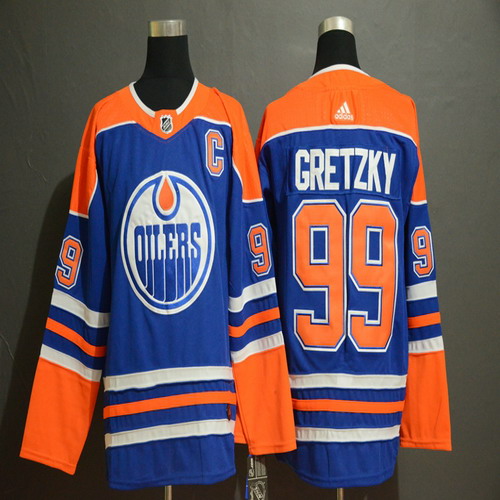 Personalized Oilers 99 Wayne Gretzky Royal Jersey