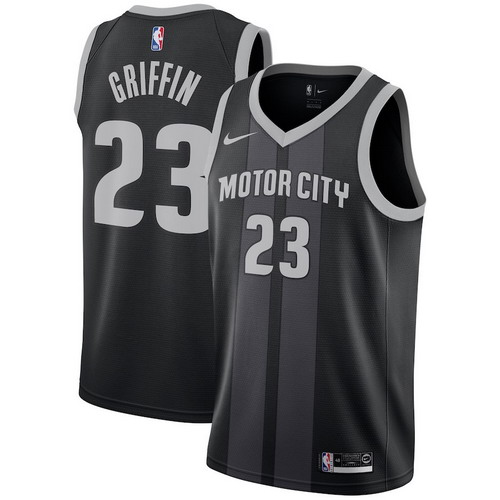 Personalized Pistons 23 Blake Griffin Black 2018-19 City Edition Swingman Jersey