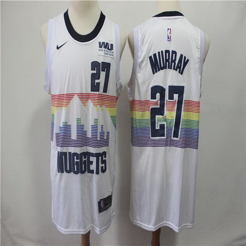 Personalized Nuggets 27 Jamal Murray White 2018-19 City Edition Swingman Jersey