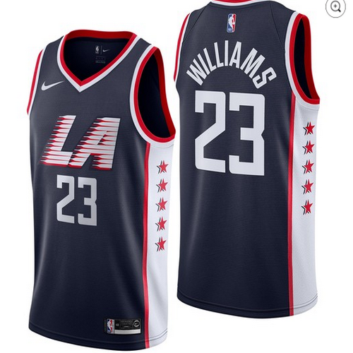 Personalized Clippers 23 Lou Williams Navy 2018-19 City Edition Swingman Jersey