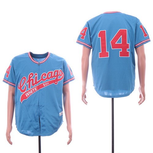 Personalized White Sox 14 Bill Melton Light Blue 1972 Throwback Jersey