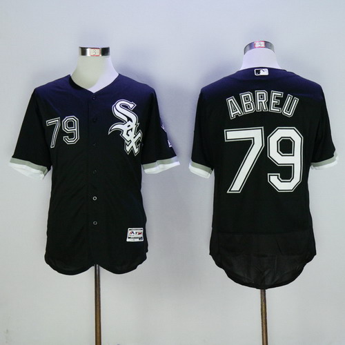 Personalized White Sox 79 Jose Abreu Black Flexbase Jersey