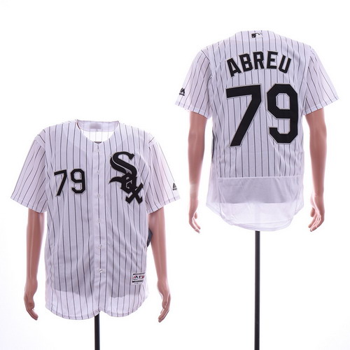 Personalized White Sox 79 Jose Abreu White Flexbase Jersey