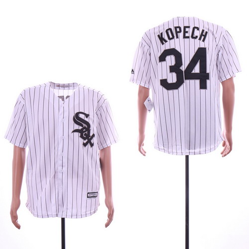 Personalized White Sox 34 Michael Kopech White Cool Base Jersey