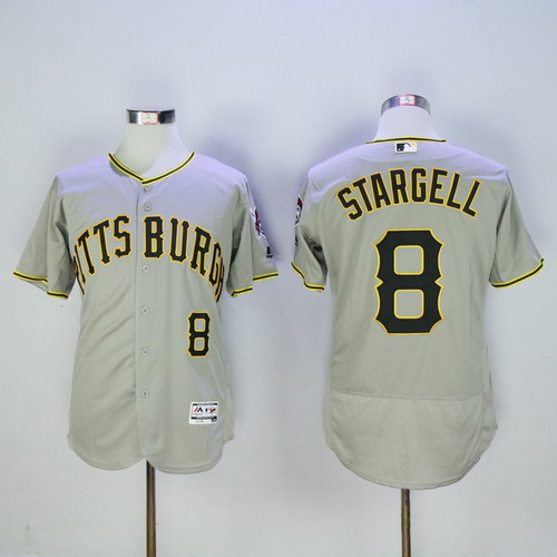 Personalized Pirates 8 Willie Stargell Gray Flexbase Jersey
