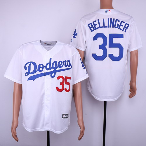 Personalized Dodgers 35 Cody Bellinger White Cool Base Jersey