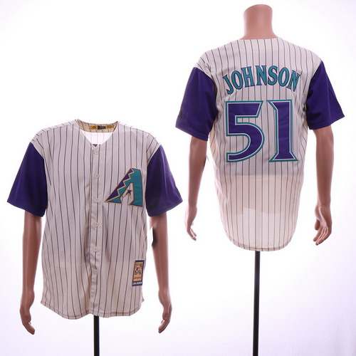 Personalized Diamondbacks 51 Randy Johnson Cream Cooperstown Collection Cool Base Jersey