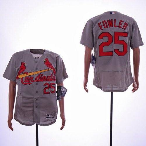 Personalized Cardinals 25 Dexter Fowler Gray Flexbase Jersey