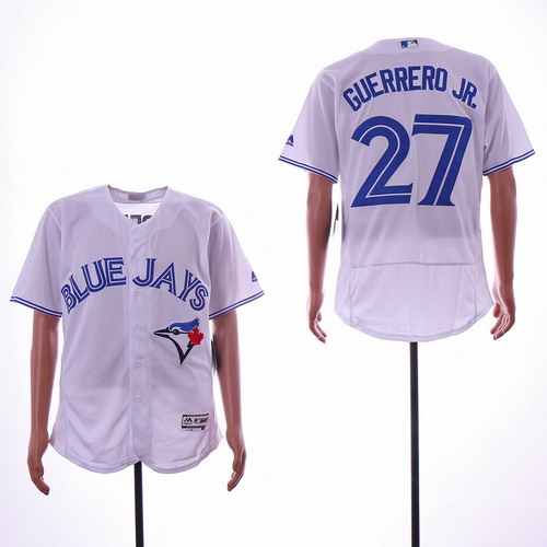 Personalized Blue Jays 27 Vladimir Guerrero Jr. White Flexbase Jersey