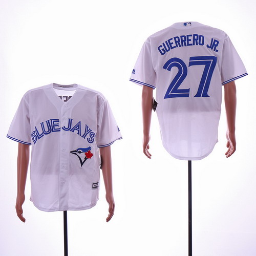 Personalized Blue Jays 27 Vladimir Guerrero Jr. White Cool Base Jersey