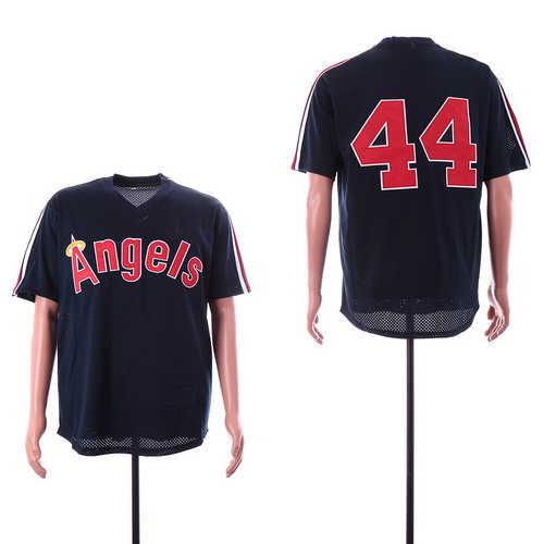 Personalized Angels 44 Reggie Jackson Navy BP Mesh Jersey