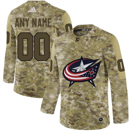Personalized Columbus Blue Jackets Camo Men’sized Jersey