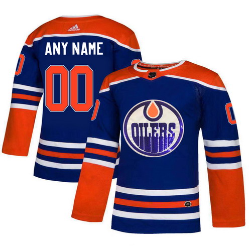 Personalized Oilers Blue Men’sized Glittery Edition Jersey