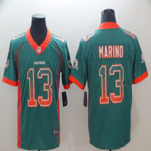 Personalized Dolphins 13 Dan Marino Aqua Drift Fashion Limited Jersey