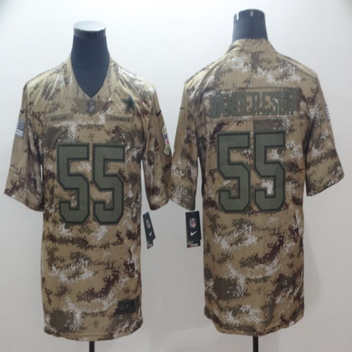 Personalized Cowboys 55 Leighton Vander Esch Camo Salute To Service Limited Jersey