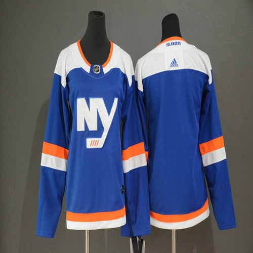 Personalized Women Islanders Blank Blue Women Alternate Breakaway Jersey