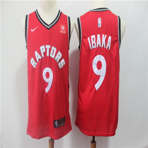Personalized Raptors 9 Serge Ibaka Red Swingman Jersey