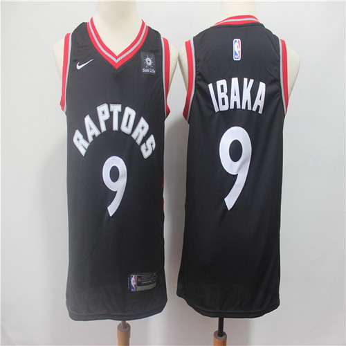 Personalized Raptors 9 Serge Ibaka Black Swingman Jersey